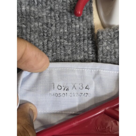 Vtg US Air Force Uniform Shirt Men 16.5x34 Blue Long Sleeve Rank Chevrons 90s - Picture 3 of 7